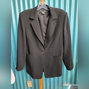 Bianca Nygard Classic Black Blazer Petite Size 8